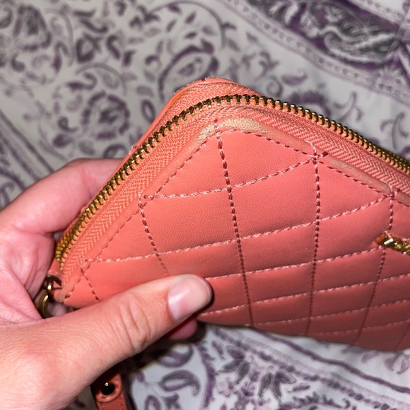 Coral colored Michael Kors wristlet - Picture 3 of 4